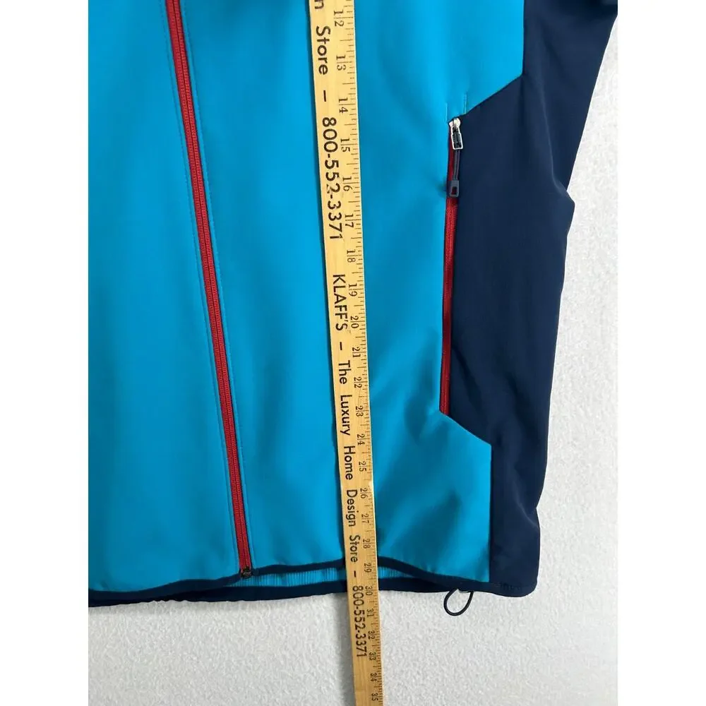 PATAGONIA Jacket Mens L Adze Hybrid Polartec Softshell Windbreaker Full Zip Blue